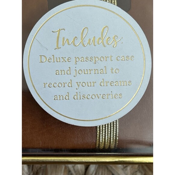 Eccolo Passport Holder Compass & Journal‎ World Map Gift Set for Traveler NEW - Picture 3 of 5